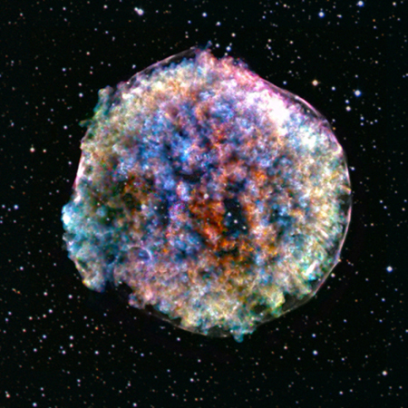 Remnant of Tycho's supernova
