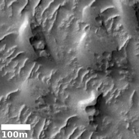 Eroding dunes on the floor of Valles Marineris