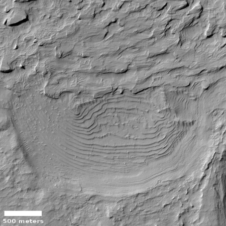 Built up layers on Mars