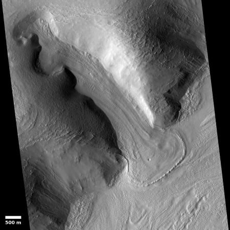 A glacier on Mars