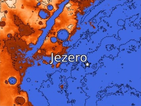 Jezero Crater, under theorized ocean