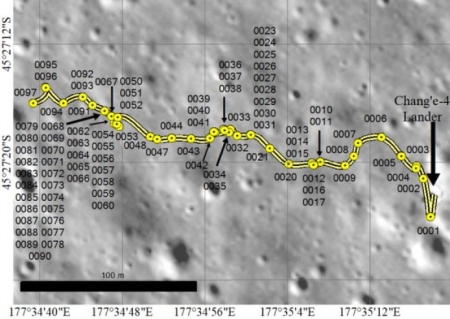 Yutu-2's travers through its 1st 12 lunar days on the Moon