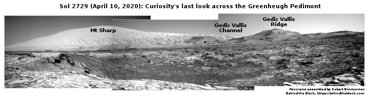 Curiosity's last look across the Greenheugh Pedimont