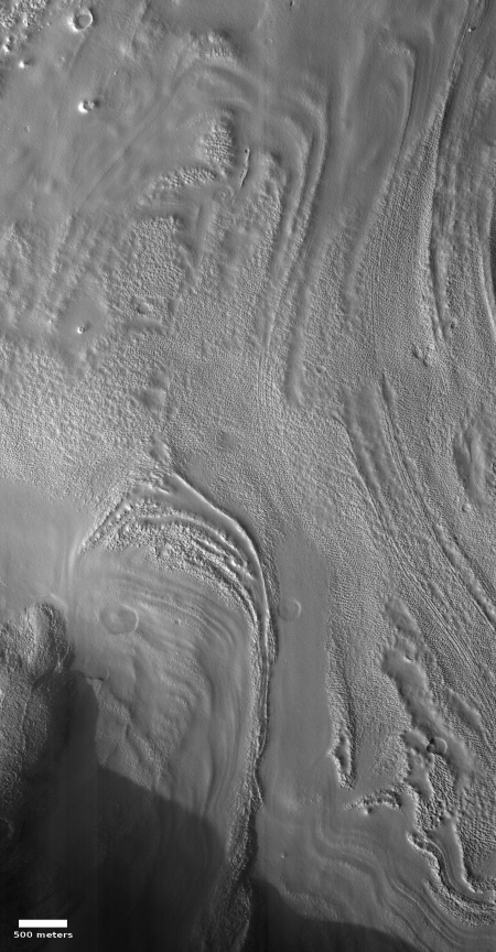 Glacial flow in Protonilus Mensae