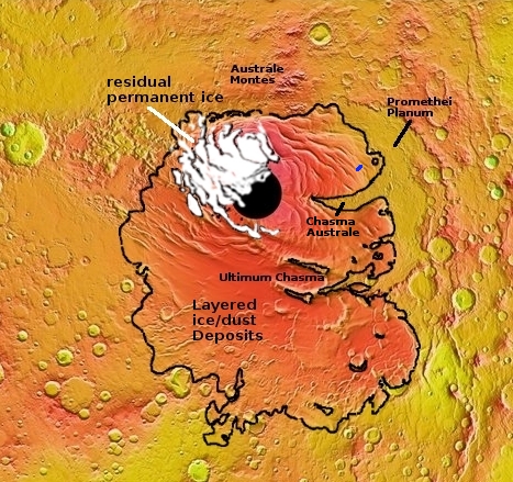 Overview map of south pole