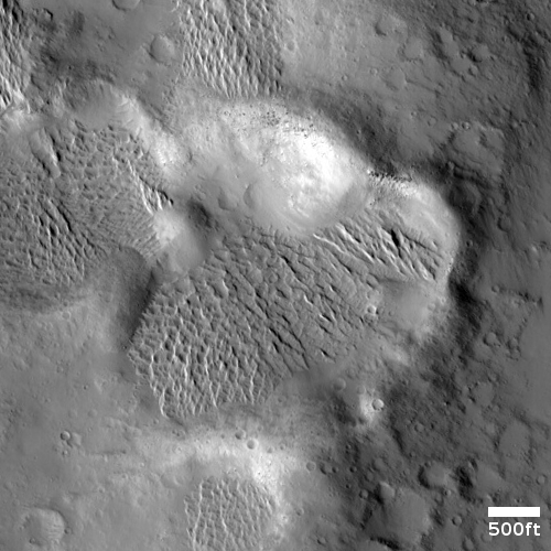 Inset of center depression, filled with dunes