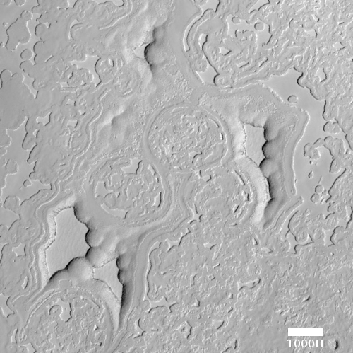 Cryptic terrain on CO2 ice cap on Mars