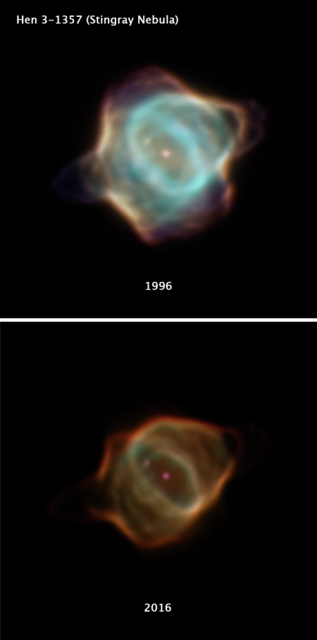 The fading of the Stingray Nebula