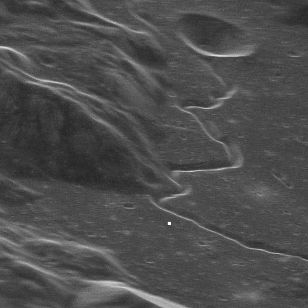 GreenBank radar image of Apollo 15 landing region