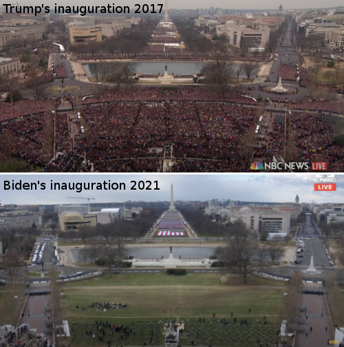 Comparing crowds at presidential inaugurations