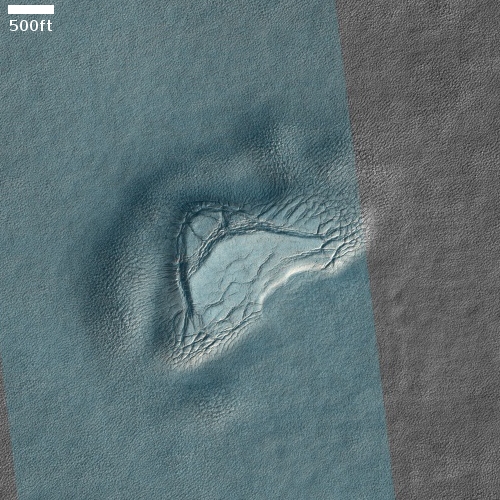 Ice mesa near Mars' south pole