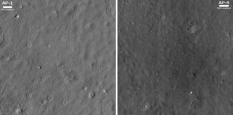 Prime Starship landing sites AP1 and AP9