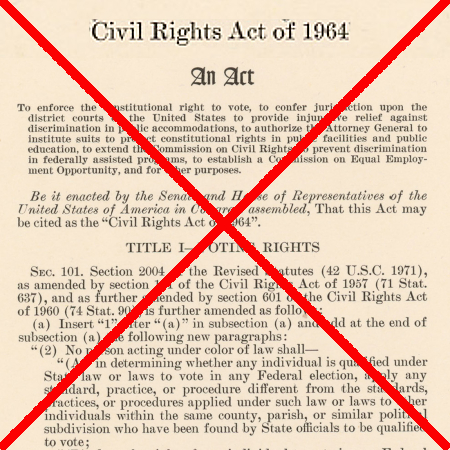 The Civil Rights Act of 1964: repealed by Beliot College.