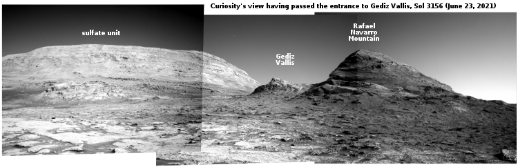 Curiosity's view uphill on June 23, 2021