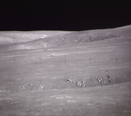 Apollo 15 seen from a distance during one excursion