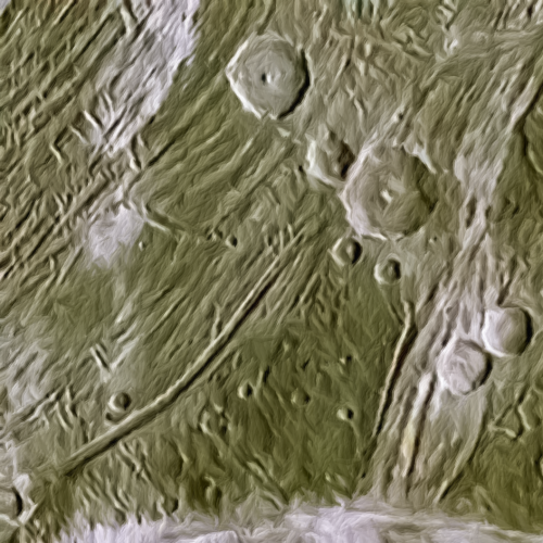 Craters on Ganymede