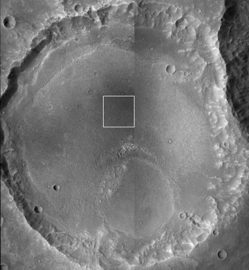 Mosaic showing entire crater