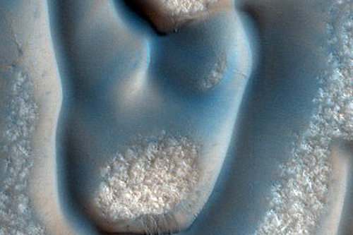 Close-up of snowy dunes