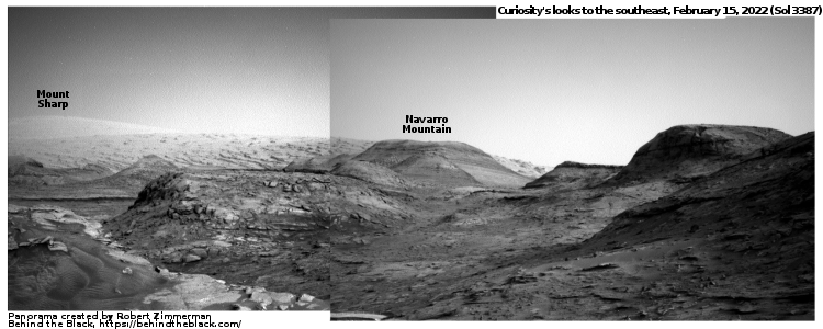 Curiosity panorama, Sol 3387, February 15, 2022