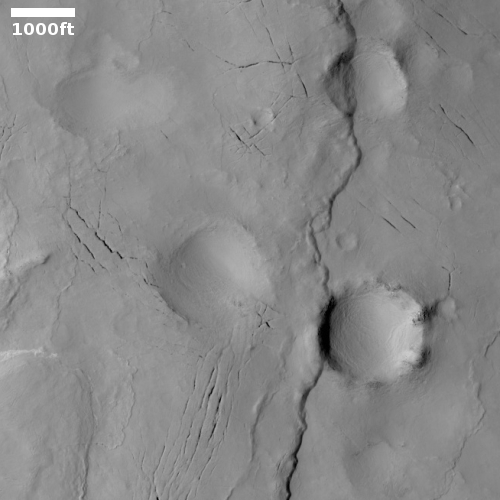 Cracks in Ice on Mars?