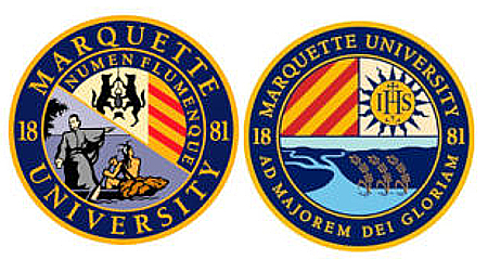 Marquette's old and new seals, compared