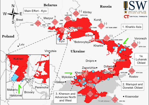 The Ukraine War as of March 24, 2022