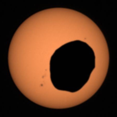Phobos eclipse the Sun