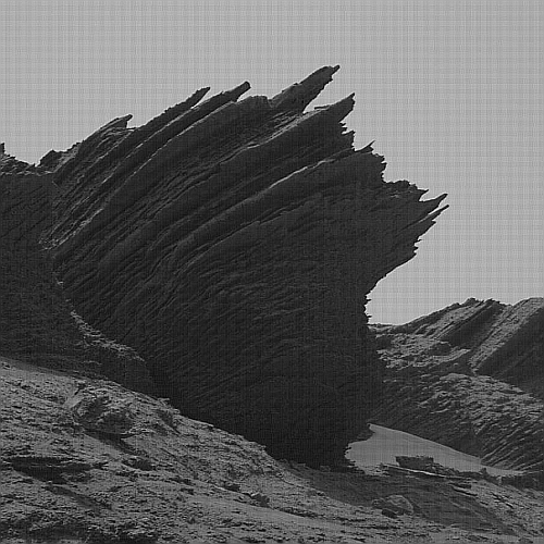 Pointy rocks as seen by Curiosity