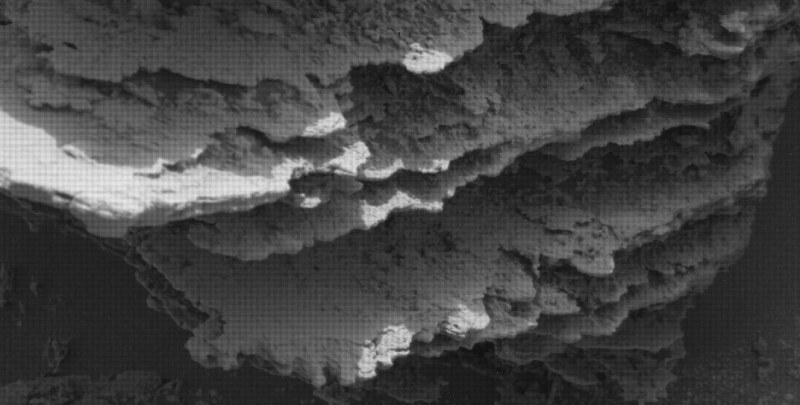 Close-up on another flaky Martian rock