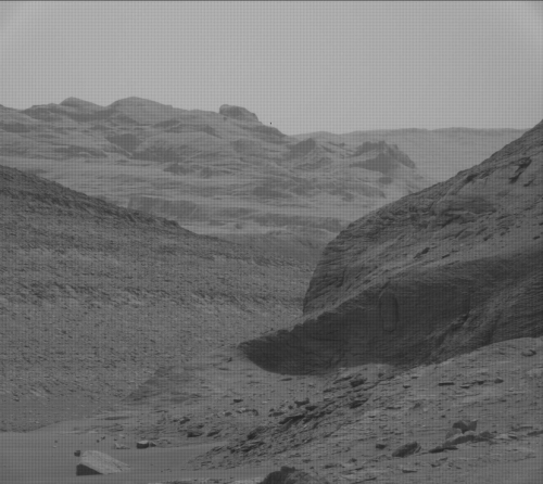 Martian mountains, near and far