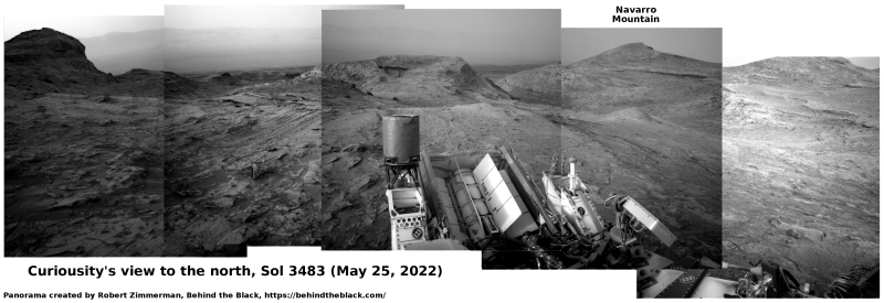 Curiosity's view to the north, May 25, 2022