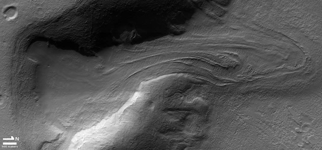 A thick and syrupy flow on Mars