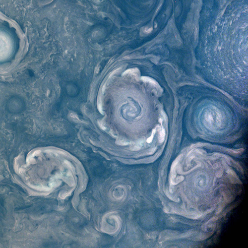 Storms on Jupiter