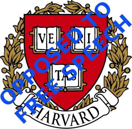 Harvard faculty: opposed to free speech