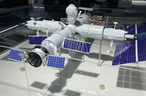 Tabletop Model of Russian Space Station