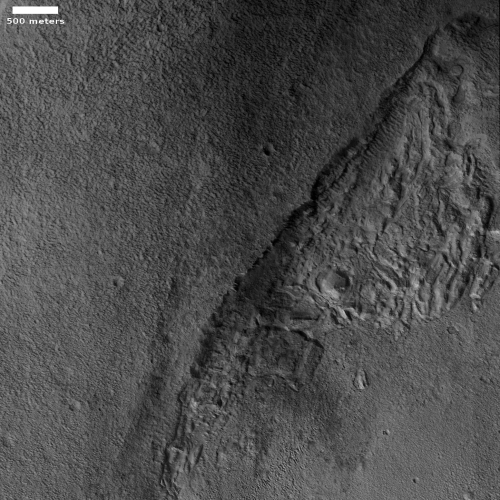 Glacial material in Mars' rift zone
