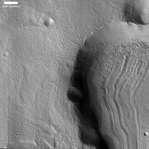glacial layering in Clasia Vallis