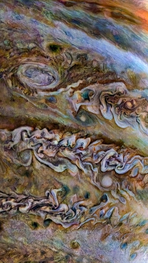 Jupiter's endless interweaving storms
