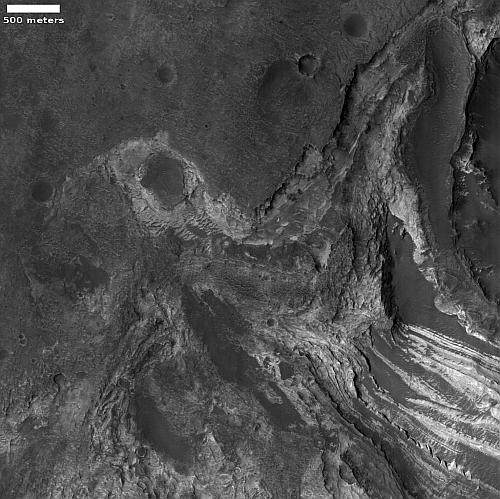 Bedrock layers in Terby Crater on Mars