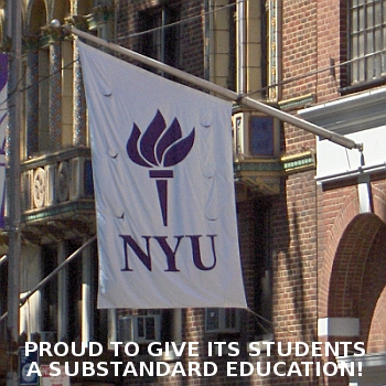 NYU: proud to graduate substandard students!