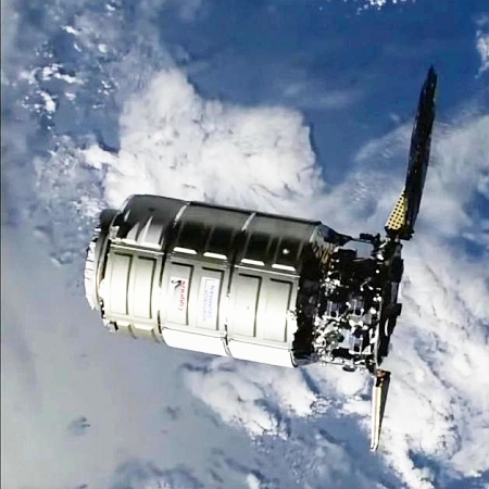 Cygnus approaching ISS on November 9, 2022