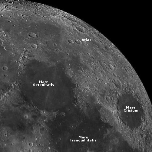 Lunar map showing Hakuto-R1's landing spot