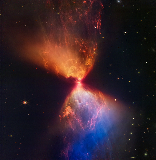 A hidden baby star, seen in infrared