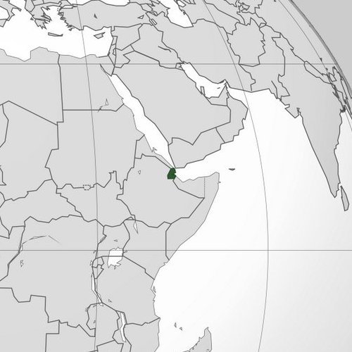 Djibouti's location in Africa