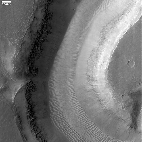 A Martian river canyon?