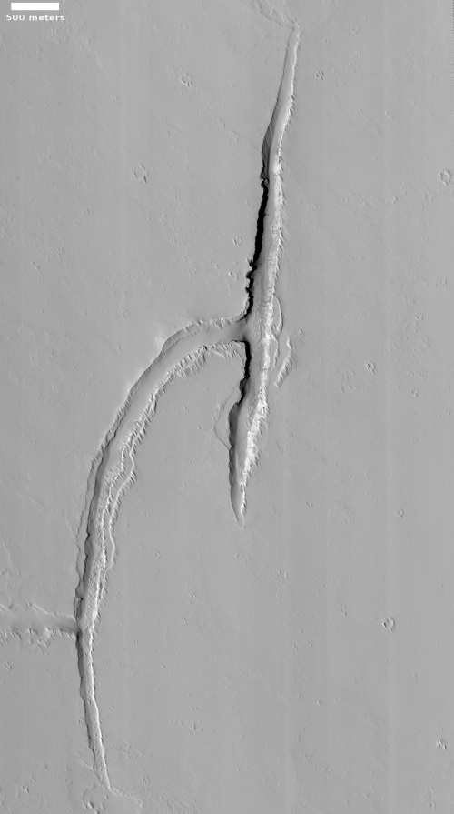Dormant volcanic vent on Mars