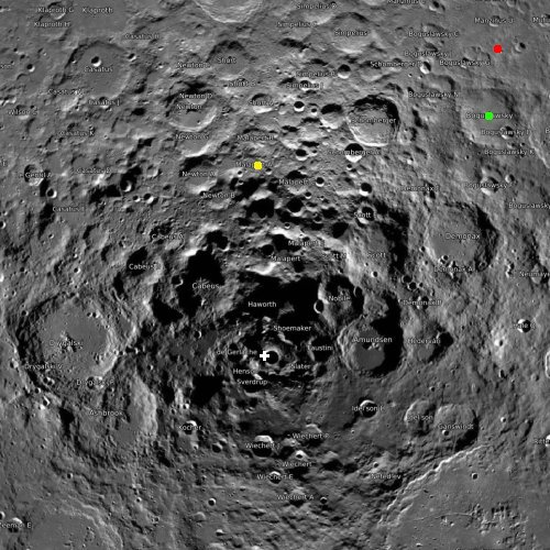 Map of Moon's south pole