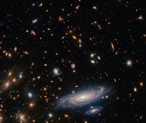 Webb infrared image of galaxies without end