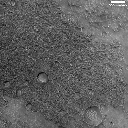 Sponge terrain on Mars