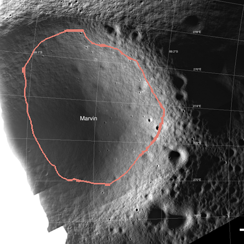 Marvin crater as seen by Shadowcam
